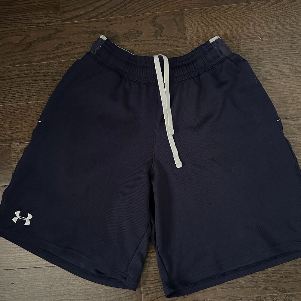 2 Pairs of Under Armour HeatGear Reflex Shorts - Black and Dark Navy/Blue